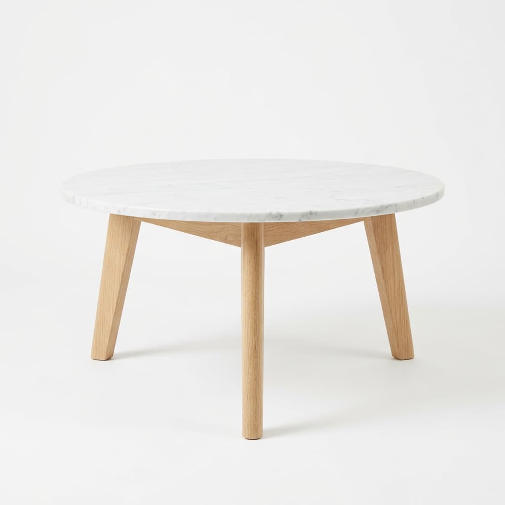 Mesa de Centro em Carvalho Efeito Mármore